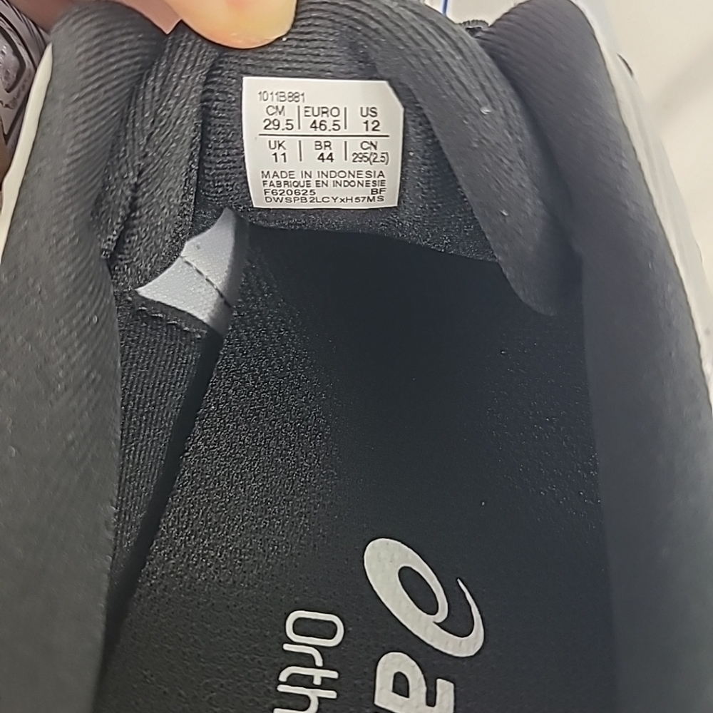 NEW Asics Men's Gel-Contend 9 Piedmont Grey/Black Sneakers Sz 12 - Picture 6 of 8